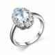 Серебряное кольцо АЛЬКОР 01-2322/00ТБ-00 с топазом и фианитом