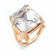 Серебряное кольцо АЛЬКОР 01-2338/00ГХ-06 с горным хрусталём