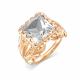 Серебряное кольцо АЛЬКОР 01-2339/00ГХ-06 с горным хрусталём