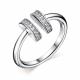 Серебряное кольцо АЛЬКОР 01-2382/00КЦ-00 с фианитом