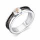 Серебряное кольцо Алькор с золотой накладкой и бриллиантом 01-2392/000Б-17