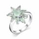 Серебряное кольцо АЛЬКОР 01-2409/00МА-00 с агатом