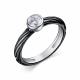 Серебряное кольцо АЛЬКОР 01-2466/00СВ-07 с Swarovski