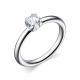 Серебряное кольцо АЛЬКОР 01-2537/00СВ-00 с Swarovski