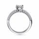 Серебряное кольцо АЛЬКОР 01-2543/00СВ-00 с Swarovski