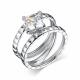 Серебряное кольцо АЛЬКОР 01-2545/00СВ-00 с фианитом