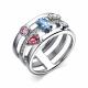 Серебряное кольцо АЛЬКОР 01-2570/СВ63-00 с Swarovski