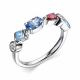 Серебряное кольцо АЛЬКОР 01-2571/СВ62-00 с Swarovski