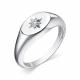 Серебряное кольцо АЛЬКОР 01-2580/00СВ-00 с фианитом