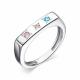 Серебряное кольцо АЛЬКОР 01-2581/СВ68-00 с Swarovski