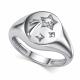 Серебряное кольцо АЛЬКОР 01-2605/00КЦ-00 с фианитом