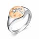 Серебряное кольцо АЛЬКОР 01-2605/00СВ-16 с Swarovski