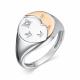 Серебряное кольцо АЛЬКОР 01-2616/00СВ-16 с Swarovski