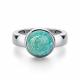 Серебряное кольцо АЛЬКОР 01-2635/0АМЗ-00 с амазонитом