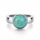 Серебряное кольцо АЛЬКОР 01-2635/0АМЗ-00 с амазонитом