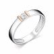 Серебряное кольцо Алькор с золотой накладкой и бриллиантом 01-2677/000Б-00