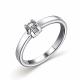 Серебряные кольца АЛЬКОР с муассанитом 01-2702/000М-00