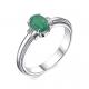 Серебряное кольцо АЛЬКОР 01-2762/БРАГ-00 с бриллиантом и агатом