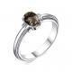 Серебряное кольцо АЛЬКОР 01-2762/БРРТ-00 с бриллиантом и раухтопазом