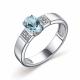 Серебряное кольцо АЛЬКОР 01-2763/00ТБ-00 с топазом и фианитом