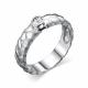 Серебряное кольцо АЛЬКОР 01-2877/000Б-00 с бриллиантом