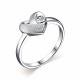Серебряное кольцо АЛЬКОР 01-2879/000Б-00 с бриллиантом