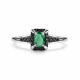 Серебряное кольцо АЛЬКОР 01-2920/000И-17 с изумрудом и шпинелью