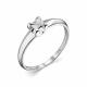 Серебряное кольцо АЛЬКОР 01-2924/000Б-00 с бриллиантом