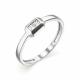 Серебряное кольцо АЛЬКОР 01-2926/000Б-00 с бриллиантом