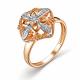 Серебряное кольцо АЛЬКОР 01-2984/000Б-60 с бриллиантом