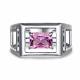 Серебряное кольцо АЛЬКОР 01-2997/0КДА-00 с александритом