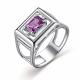 Серебряное кольцо АЛЬКОР 01-2997/0РДК-00 с ювелирным кристаллом