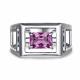 Серебряное кольцо АЛЬКОР 01-2997/0РДК-00 с ювелирным кристаллом