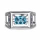 Серебряное кольцо АЛЬКОР 01-2997/0ШТЛ-00 с шпинелью