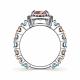 Серебряное кольцо АЛЬКОР 01-3121/0НСМ-00 с топазом, фианитом, миксом камней и морганитом
