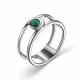 Серебряное кольцо АЛЬКОР 01-3146/00АГ-00 с агатом