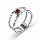 Серебряное кольцо АЛЬКОР 01-3146/00ГР-00 с гранатом