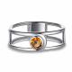 Серебряное кольцо АЛЬКОР 01-3146/00ЦТ-00 с цитрином