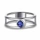 Серебряное кольцо АЛЬКОР 01-3146/0ГТС-00 с гидротермальным сапфиром