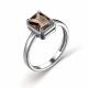 Серебряное кольцо АЛЬКОР 01-3148/00РТ-00 с раухтопазом