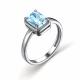 Кольцо из лимонного серебра АЛЬКОР 01-3148/00ТБ-00 с топазом