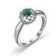 Серебряное кольцо АЛЬКОР 01-3149/00АГ-00 с агатом
