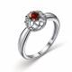 Серебряное кольцо АЛЬКОР 01-3149/00ГР-00 с гранатом