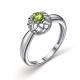 Серебряное кольцо АЛЬКОР 01-3149/00ХР-00 с хризолитом