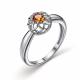 Серебряное кольцо АЛЬКОР 01-3149/00ЦТ-00 с цитрином