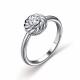Серебряное кольцо АЛЬКОР 01-3151/00ГХ-00 с горным хрусталём