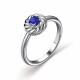 Серебряное кольцо АЛЬКОР 01-3151/0ГТС-00 с гидротермальным сапфиром