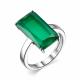 Серебряное кольцо АЛЬКОР 01-3236/ЮСАГ-00 с агатом и ювелирным кристаллом