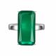 Серебряное кольцо АЛЬКОР 01-3236/ЮСАГ-00 с агатом и ювелирным кристаллом