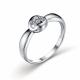 Серебряное кольцо АЛЬКОР 01-3242/000Б-00 с бриллиантом